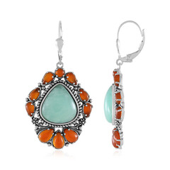 Orecchini in argento con Amazzonite (Desert Chic)