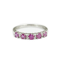 Anello in argento con Rubino Mozambico