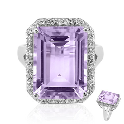 Anello in argento con Ametista Rose de France