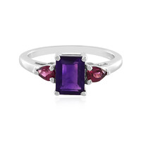 Anello in argento con Ametista Zambiana