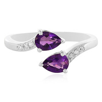 Anello in argento con Ametista Zambiana