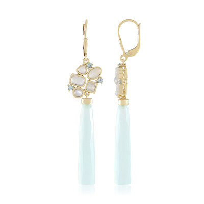 Orecchini in argento con Calcedonio Acqua (KM by Juwelo)