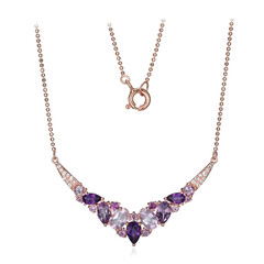 Collana in argento con Ametista Zambiana