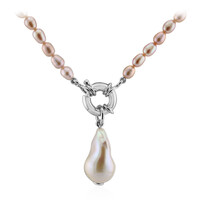 Collana in argento con Perla d'Acqua Dolce Bianca (TPC)