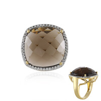 Anello in argento con Quarzo Fumè