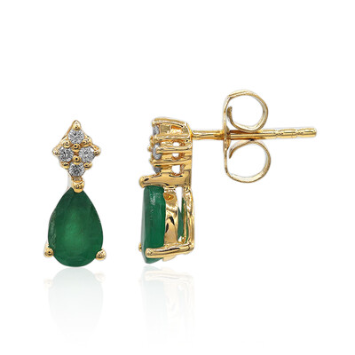 Orecchini in oro con Smeraldo Zambia AAA