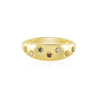 Anello in argento con Diamante Rosso I2
