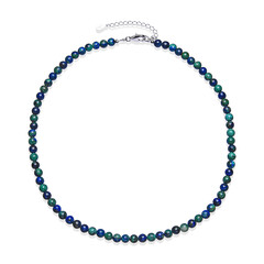 Collana in argento con Malachite Azzurrite