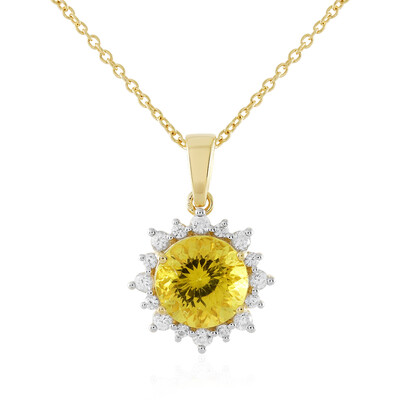 Collana in argento con Apatite Dorata