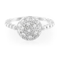Anello in argento con Zaffiro Bianco