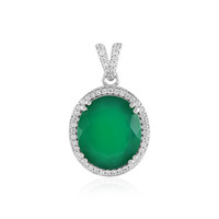 Ciondolo in argento con Onice Verde