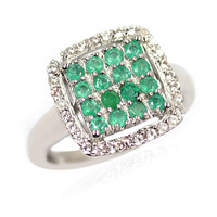 Anello in argento con Smeraldo Zambia