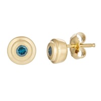Orecchini in argento con Diamante Blu I2