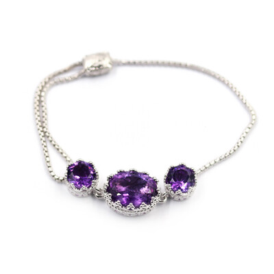 Bracciale in argento con Ametista Zambiana (Dallas Prince Designs)