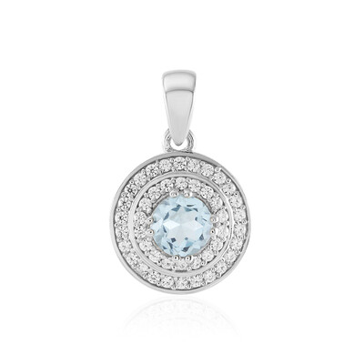 Ciondolo in argento con Topazio Blu Cielo