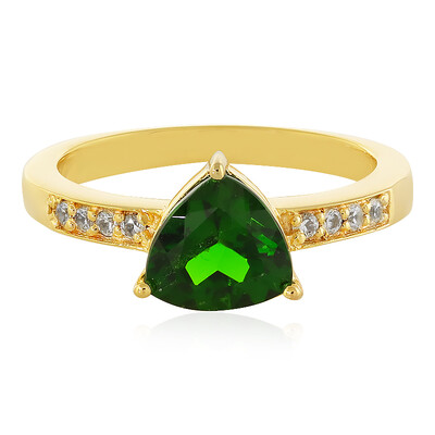 Anello in argento con Diopside Russo