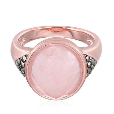 Anello in argento con Quarzo Rosa