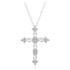 Collana in argento con Topazio Bianco