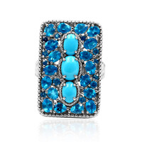 Anello in argento con Turchese Sleeping Beauty (Dallas Prince Designs)