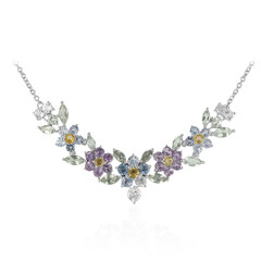 Collana in argento con Ametista Verde