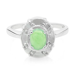 Anello in argento con Crisoprasio Imperiale