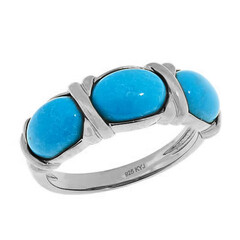 Anello in argento con Turchese della Miniera 8