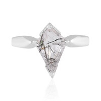 Anello in argento con Quarzo Rutilato Nero