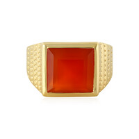 Anello in argento con Onice Rossa