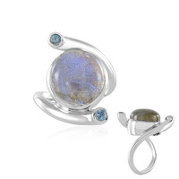 Anello in argento con Labradorite Blu Maniry (KM by Juwelo)