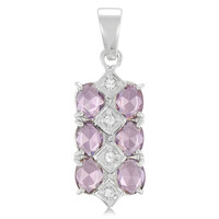 Ciondolo in argento con Zaffiro Ceylon Porpora (non riscaldato)