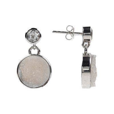 Orecchini in argento con Drusa di Agata