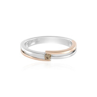 Anello in argento con Diamante Champagne I2