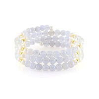 Bracciale in acciaio con Agata Lace Blu (Riya)
