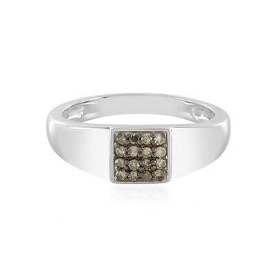 Anello in argento con Diamante Cioccolato I3