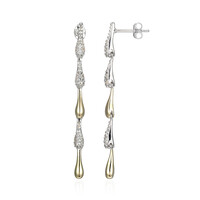 Orecchini in argento con Topazio Bianco