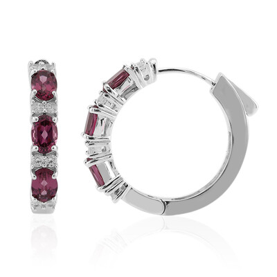 Orecchini in argento con Granato Malaya