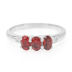 Anello in argento con Rubino Malawi