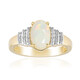 Anello in oro con Opale Bianco Brasiliano