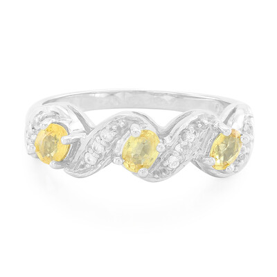 Anello in argento con Zaffiro Giallo