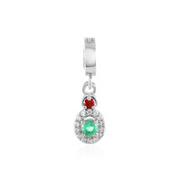 Ciondolo in argento con Smeraldo Russo