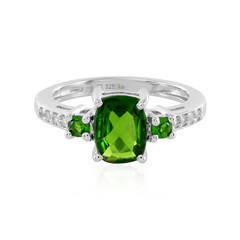 Anello in argento con Diopside Russo