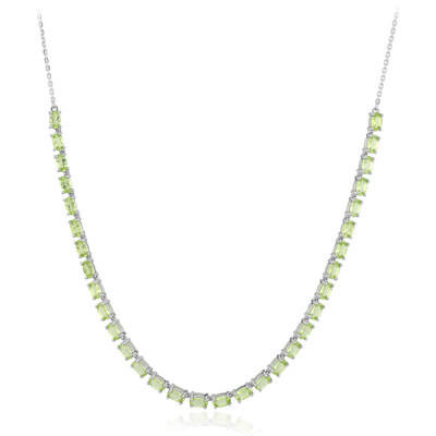 Collana in argento con Peridoto della Birmania