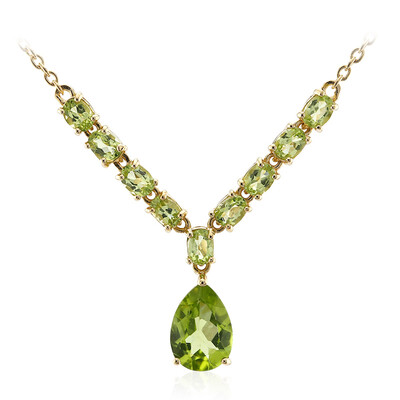 Collana in argento con Peridoto della Birmania
