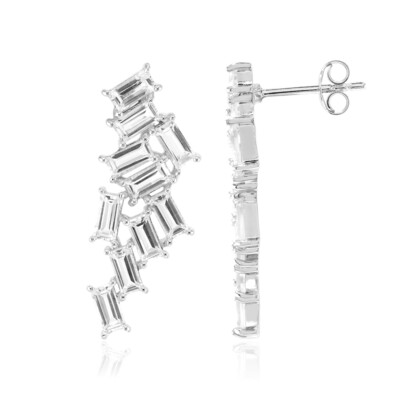 Orecchini in argento con Topazio Bianco