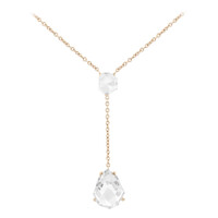 Collana placcata in oro con Quarzo Bianco (TPC)