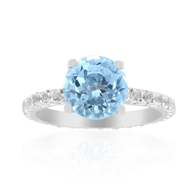 Anello in argento con Topazio Blu Cielo