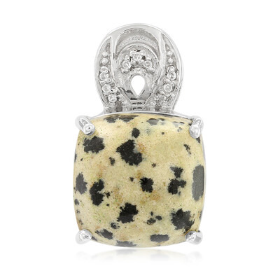 Ciondolo in argento con Diaspro Dalmata
