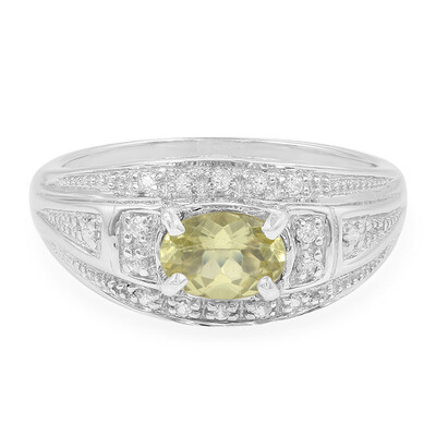 Anello in argento con Apatite Lemon
