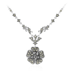Collana in argento con Marcassite