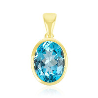 Ciondolo in argento con Topazio Blu Svizzero